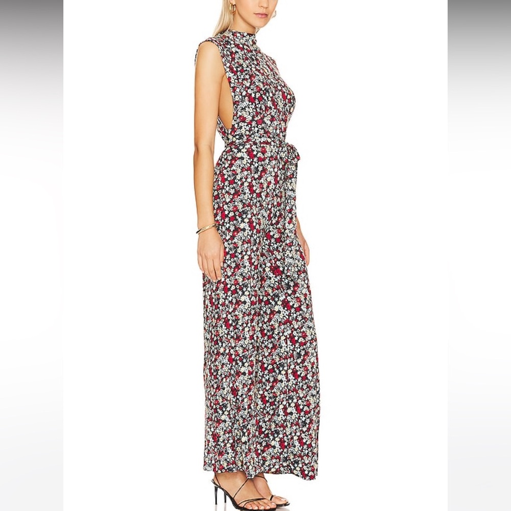 4. Free People Vibe Check One Piece in Black Ditsy Shell - Picture 4 of 4